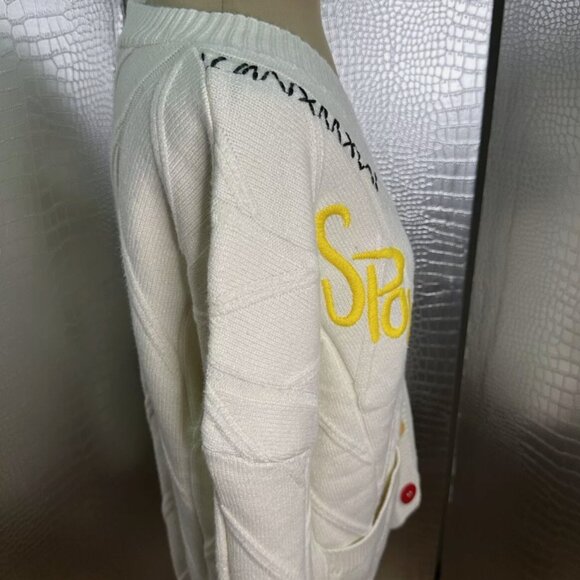 ebossy Embroidered Cable Knit Cardigan Sweater-Super Soft Whimsical Size Small - Picture 8 of 9